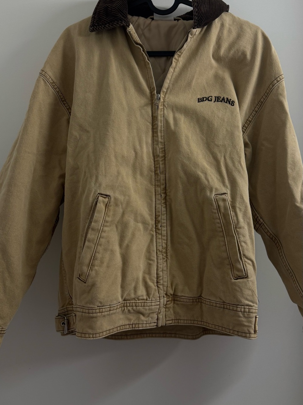 Urban Outfitters BDG Tan Utility Jacket with Corduroy Collar